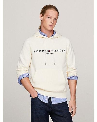 Tommy Hilfiger Plus Regular Fit Hoodie Met Logo - Wit