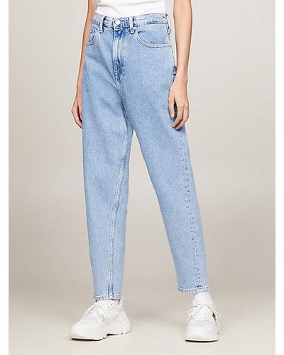 Tommy Hilfiger Ultra High Rise Tapered Mom Jeans - Blauw