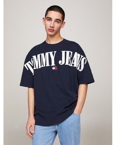 Tommy Hilfiger T-shirt oversize à badge - Bleu