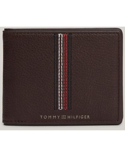 Tommy Hilfiger Small Leather Casual Credit Card Wallet - Brown