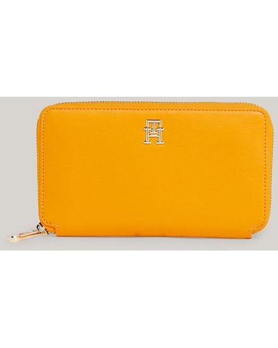 Tommy Hilfiger Iconic Large Zip-around Wallet - Yellow