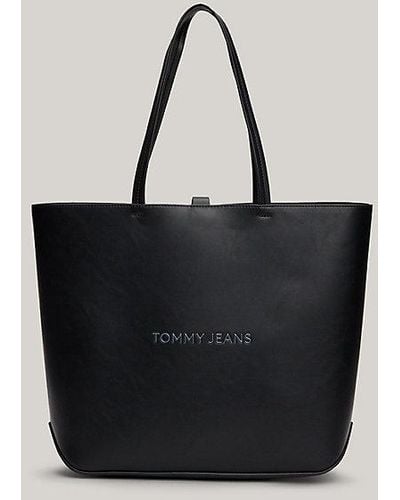 Tommy Hilfiger Essential Tote-Bag mit Metall-Logo - Schwarz
