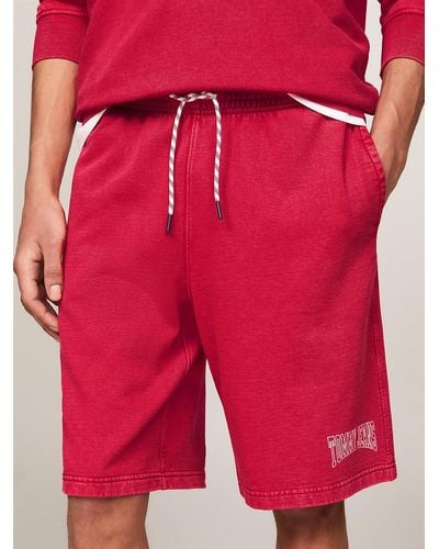 Tommy Hilfiger Archive Basketball Sweat Shorts - Red