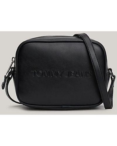 Tommy Hilfiger Bolso bandolera Essential con logo en relieve - Negro