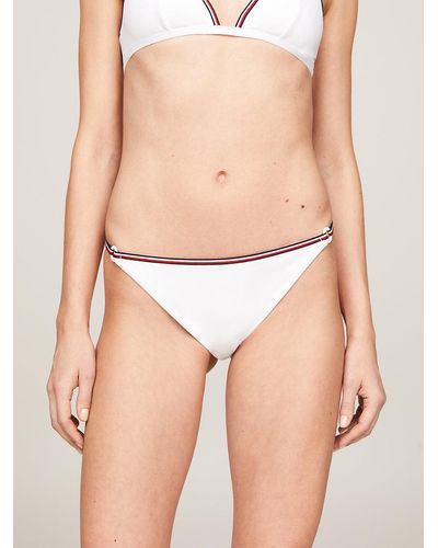 Tommy Hilfiger Global Stripe String Bikini Bottoms - Natural