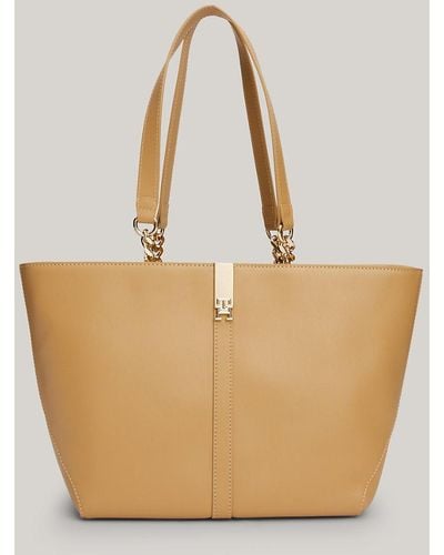 Tommy Hilfiger Heritage Chain Detail Tote - Natural