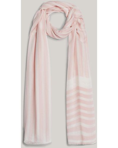 Tommy Hilfiger Essential Woven Stripe Scarf - Pink