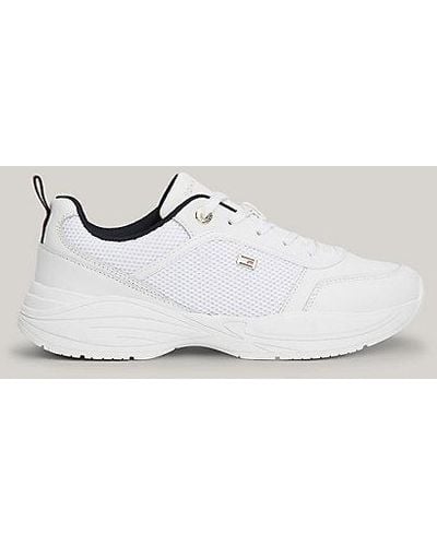 Tommy Hilfiger Klobiger Runner-Sneaker aus Leder - Mettallic