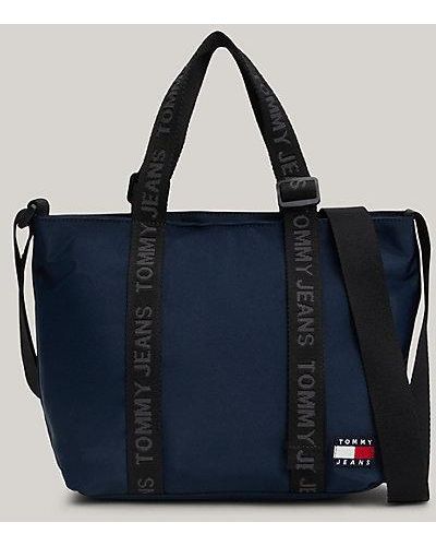 Tommy Hilfiger Essential Kleine Shopper Met Repeat Logo - Blauw