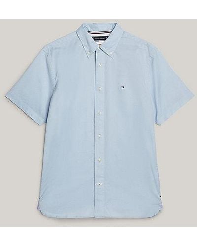 Tommy Hilfiger Adaptive Th Flex Regular Poplin Overhemd - Blauw