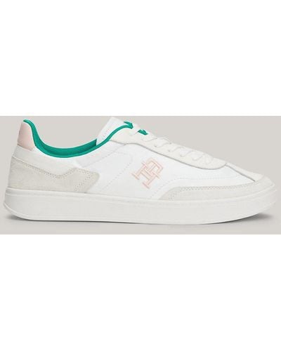 Tommy Hilfiger Heritage Suede Court Trainers - Metallic
