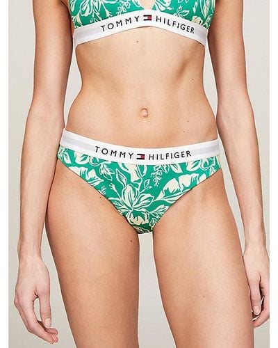 Tommy Hilfiger Original Bikinihose mit Blumen-Print - Grün