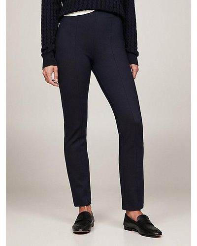 Tommy Hilfiger Pantalón Elevated slim de punto - Azul