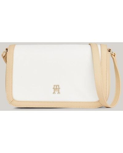 Tommy Hilfiger Essential Colour-blocked Small Flap Crossover Bag - Orange