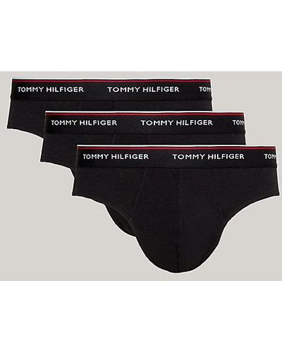 Tommy Hilfiger Pack de 3 calzoncillos slip de algodón - Negro