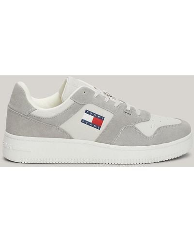 Tommy Hilfiger Leather Lace-up Basketball Trainers - Metallic