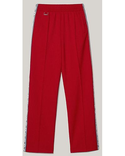 Tommy Hilfiger Pantalón Tommy x CLOT con cinta distintiva - Rojo
