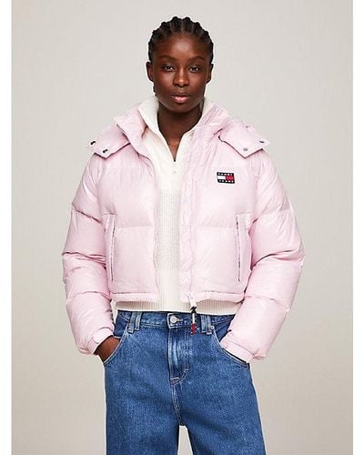 Tommy Hilfiger Chaqueta acolchada con capucha plegable para mujer