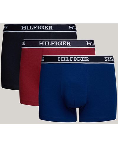 Tommy Hilfiger 3-pack Hilfiger Monotype Repeat Logo Trunks - Blue