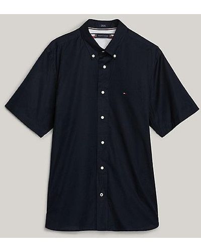 Tommy Hilfiger Adaptive Th Flex Regular Poplin Overhemd - Blauw