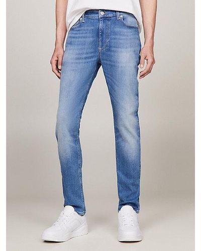 Tommy Hilfiger Simon Skinny Jeans Met Fading - Blauw