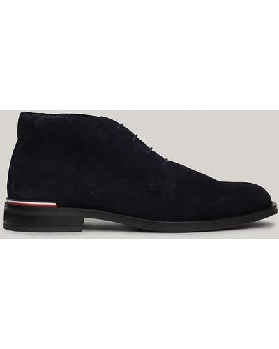 Tommy Hilfiger Suede Lace-up Ankle Boots - Blue