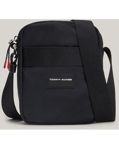 Tommy Hilfiger Logo Patch Small Reporter Bag - Black
