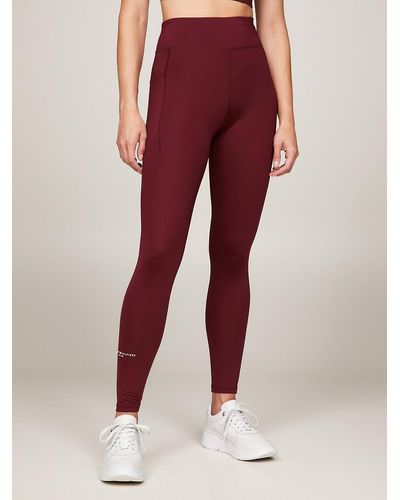 Tommy Hilfiger Sport Essential Signature 7/8 Length Leggings - Red