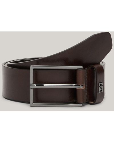 Tommy Hilfiger Leather Zip Pocket Belt - Black