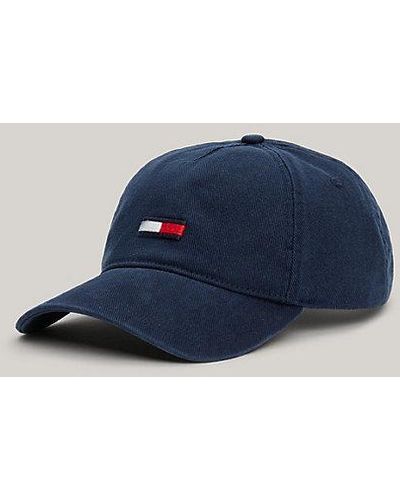 Tommy Hilfiger Denim-Baseball-Cap mit längerer Flag - Blau