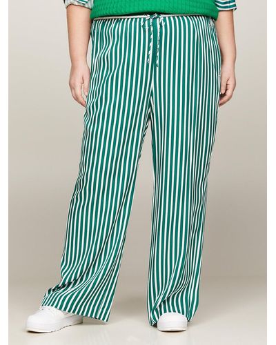 Tommy Hilfiger Curve Stripe Pull-on Trousers - Blue