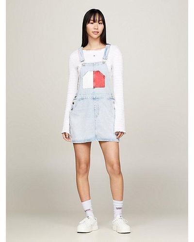Tommy Hilfiger Archive Colour-blocked Dungaree-jurk - Wit