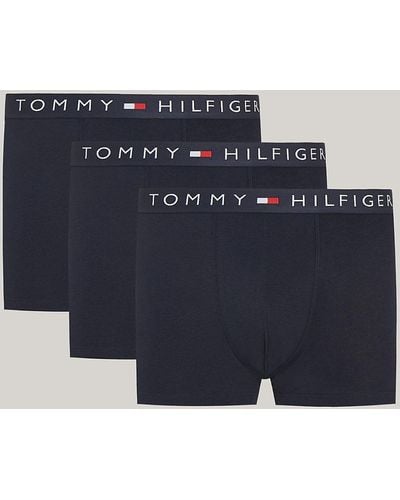 Tommy Hilfiger Lot de 3 boxers TH Original à ceinture à logo - Bleu
