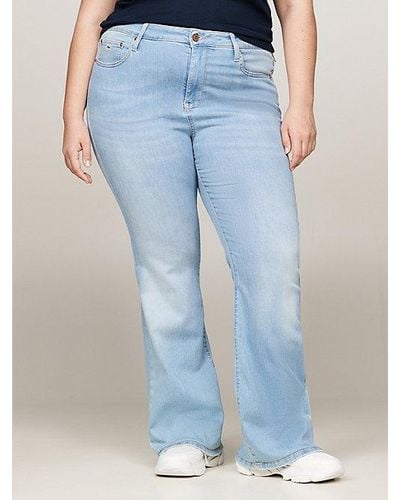 Tommy Hilfiger Curve Sylvia High Rise Flared Jeans - Blauw