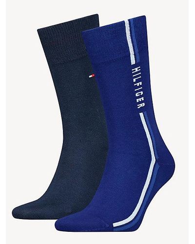 Tommy Hilfiger 2er-Pack Classics Socken mit Global-Streifen - Blau