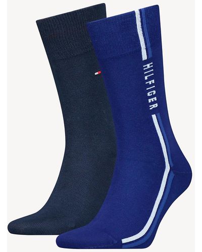 Tommy Hilfiger Lot de 2 paires de chaussettes Classics - Bleu