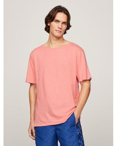 Tommy Hilfiger T-shirt de plage Essential texturé - Orange