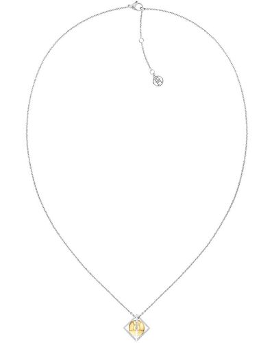 Tommy Hilfiger Stainless Steel Gold-plated Orb Necklace - White