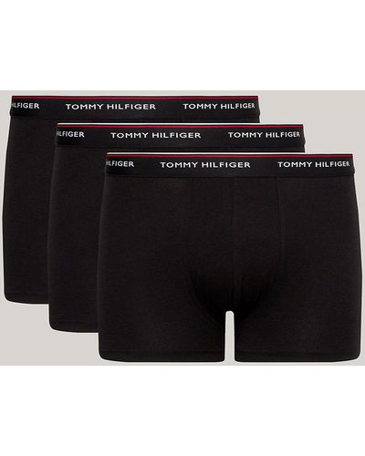 Tommy Hilfiger Cotton 3 Pack Trunks - Black