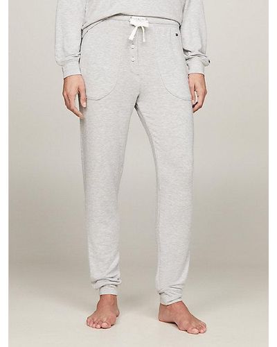 Tommy Hilfiger Joggers TH Established con bajo elástico - Gris