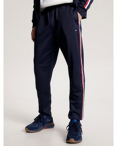 Tommy Hilfiger Sport Gerecyclede joggingbroek Met Boord - Blauw