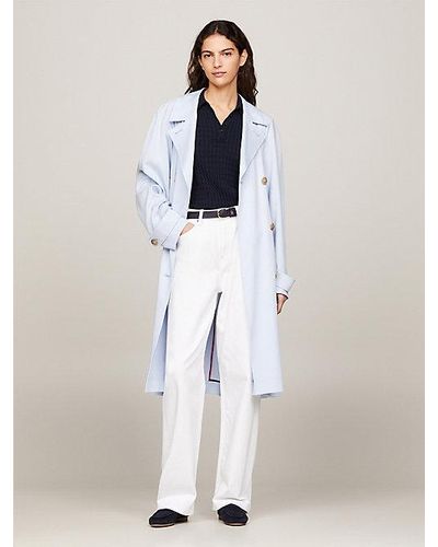 Tommy Hilfiger Double-breasted Relaxed Trenchcoat - Wit