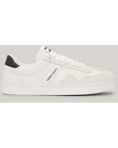 Tommy Hilfiger Retro Suede Cupsole Trainers - White
