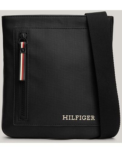 Tommy Hilfiger Pique Textured Small Crossover Bag - Black