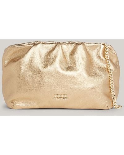 Tommy Hilfiger Luxe Leather Metallic Crossover Bag