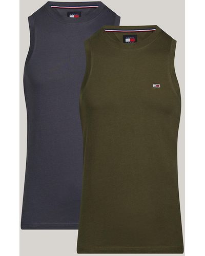 Tommy Hilfiger Lot de 2 débardeurs ajustés - Vert