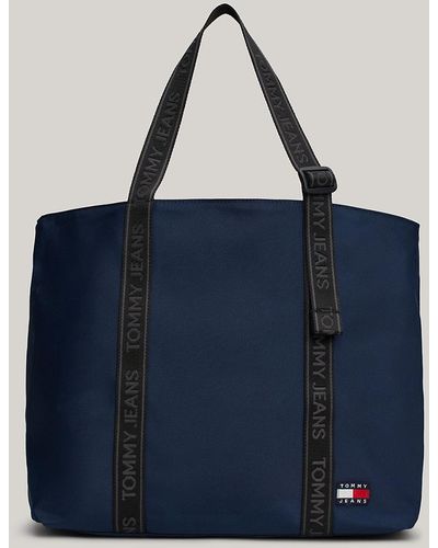 Tommy Hilfiger Essential Repeat Logo Tote - Blue