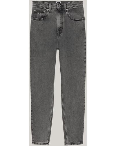 Tommy Hilfiger Curve Ultra High Rise Mom Tapered Jeans - Grey