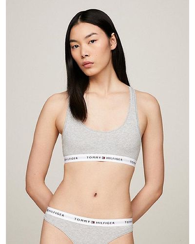 Tommy Hilfiger Bralette Tommy Icons sin relleno - Marrón