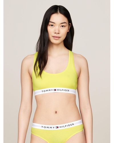 Tommy Hilfiger Th Original Racerback Unlined Bralette - Yellow